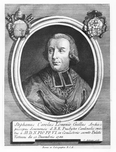 Étienne-Charles de Loménie de Brienne by Carlo Antonini
